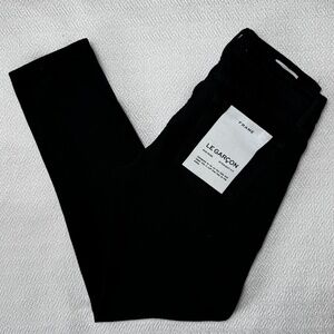 NWT FRAME Le Garçon Mid-rise Straight Fit Black Women's Size 27